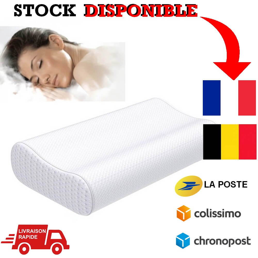 Oreiller Mémoire De Forme Ergonomique - Soutien Cervical Pour Dormeurs Sur Le Côté, Dos Ou Ventre - Hauteur Double - Taie Respirante Amovible - 13